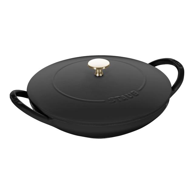 Staub Cast Iron 9.5-inch, Wok, Black Matte - Factory Second