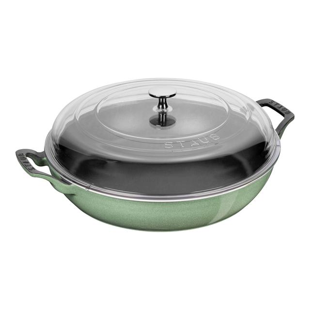 Staub Cast Iron 3.5 l cast iron round Heritage Braiser/Sauté Pan, sage