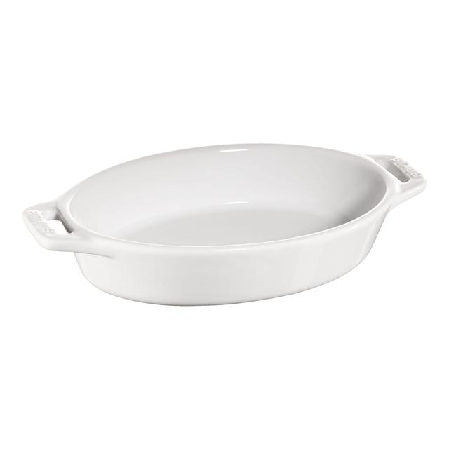 Staub Ceramique 0.4 ml ceramic oval baking dish, white
