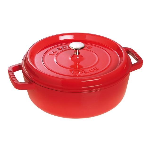 Staub La Cocotte 4 l cast iron round Cocotte flat, cherry - Visual Imperfections