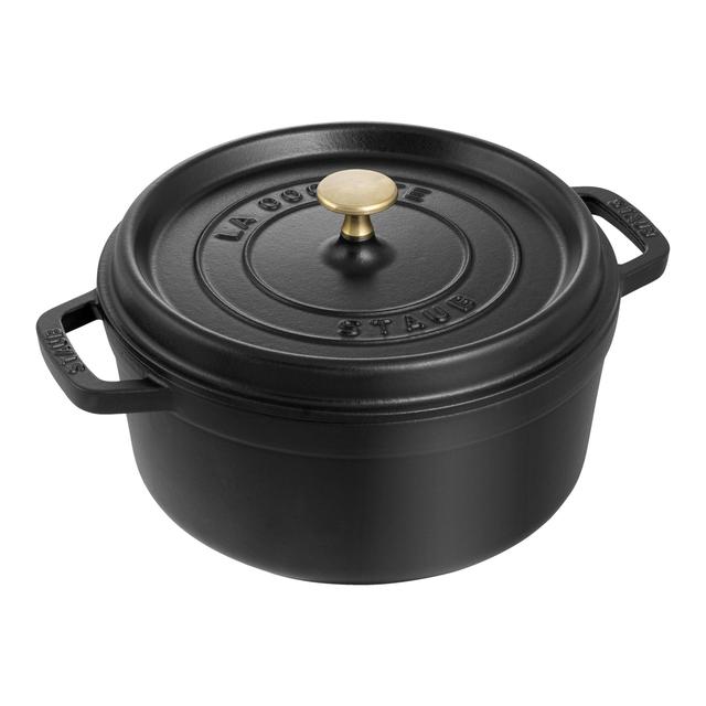 Staub Cast Iron 2.75 qt, Round, Dutch Oven, Black Matte