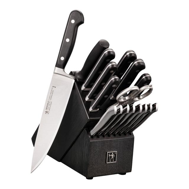 Henckels Classic Precision 18 Piece, Knife block set, brown-black