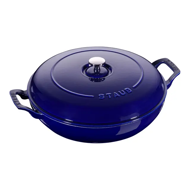 Staub Braisers 3.5 l cast iron round Saute pan, dark-blue - Visual Imperfections