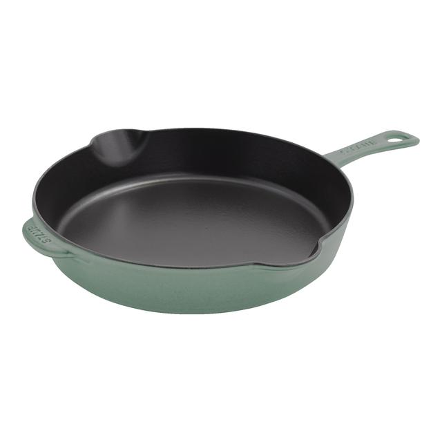 Staub Pans 22 cm / 8.5 inch cast iron Traditional Deep Frypan, eucalyptus