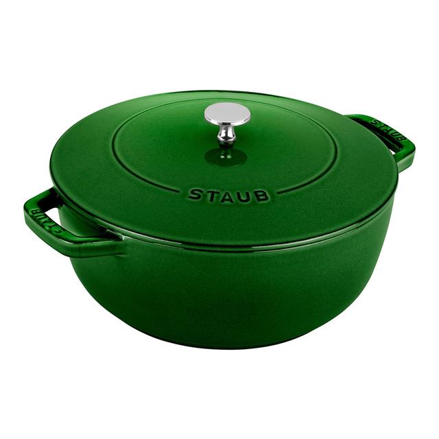 Staub Cast Iron 5.25 qt, French oven, basil - Factory Second
